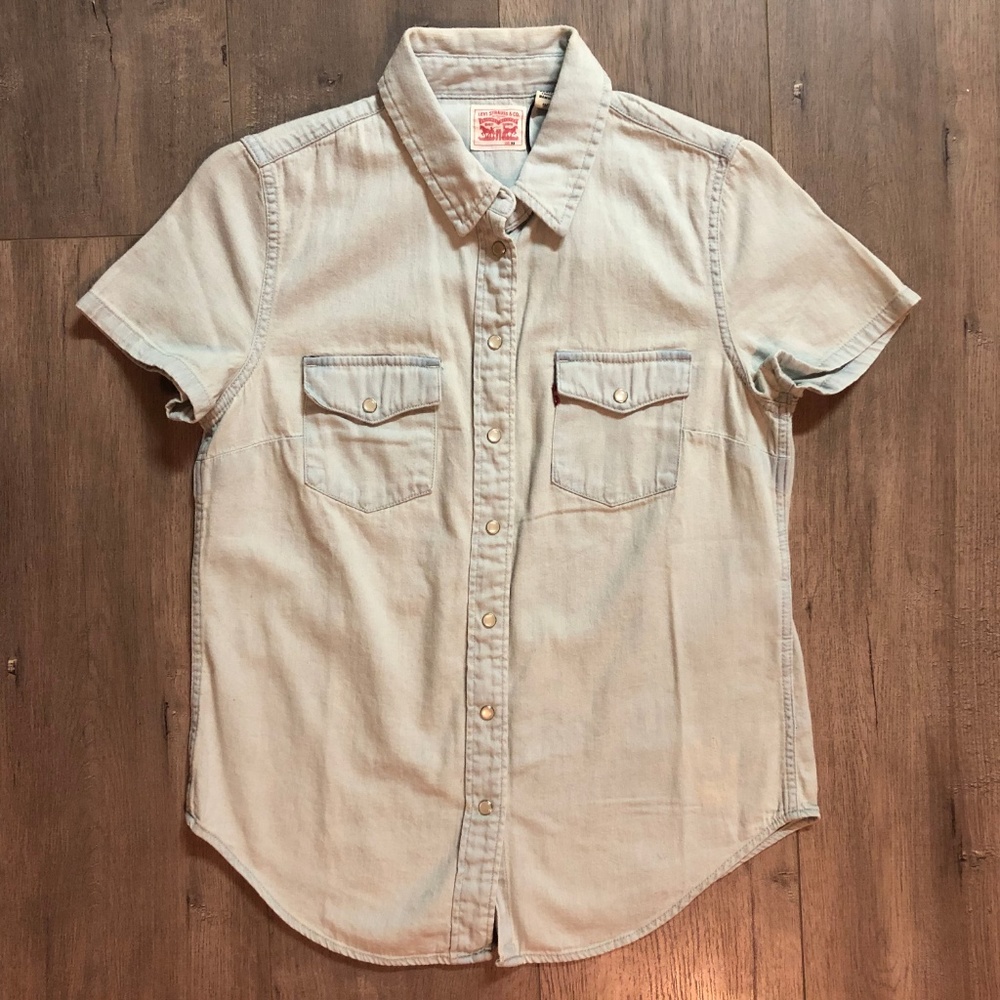 NWT Levi's Larissa Western Cotton Denim Shirt XS